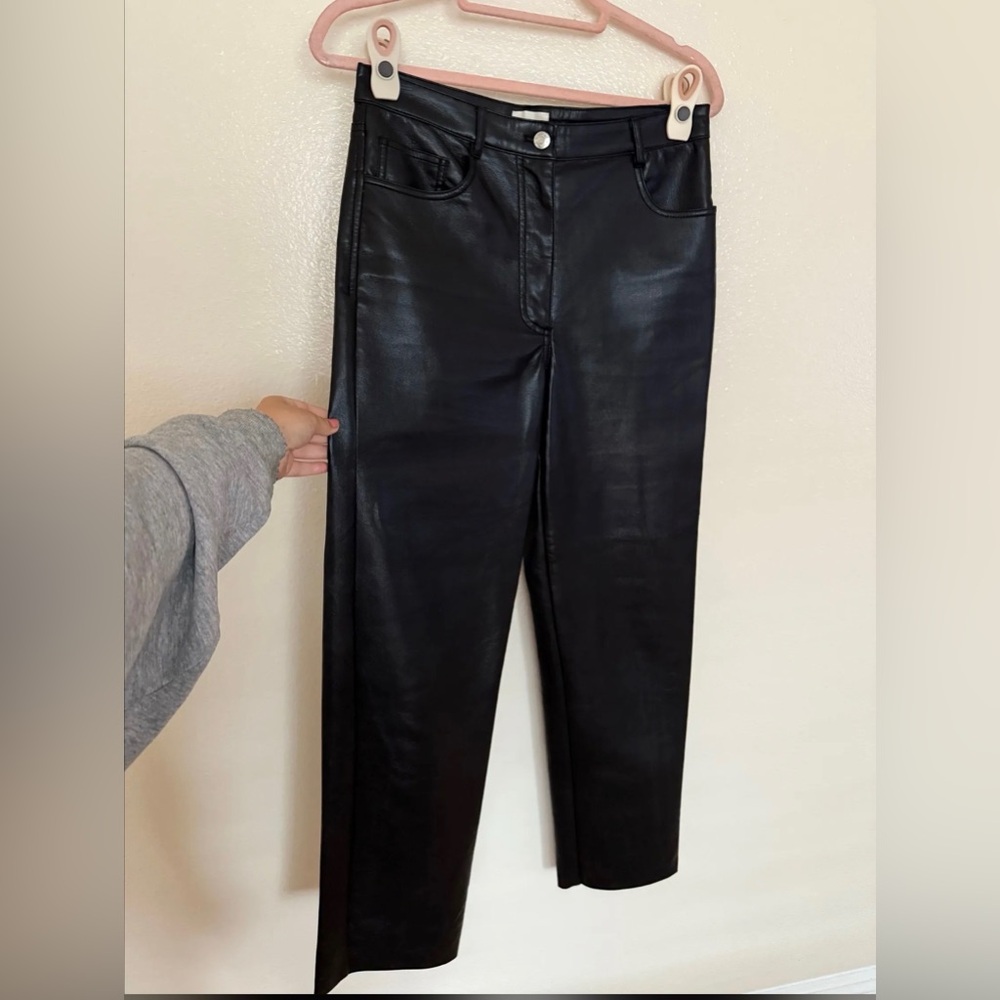 Wilfred Aritzia Melina High Waisted Vegan Leather Pant - Picture 3 of 7